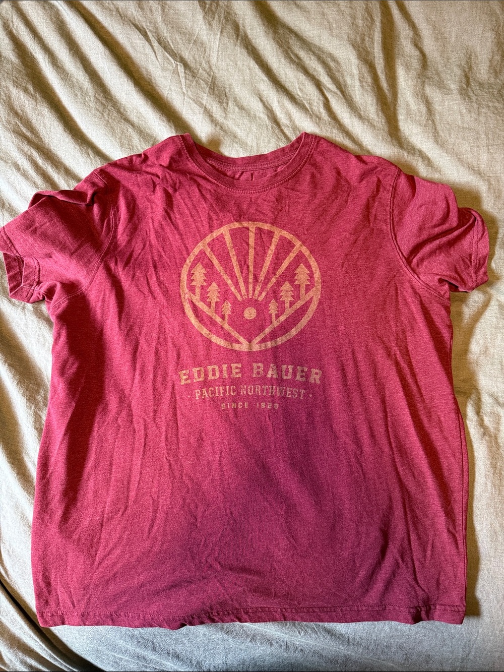 Eddie Bauer Pink-Red Short Sleeve Graphic Tee